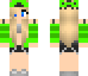 green cute girl