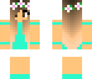 teal hippie girl