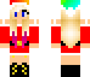 christmas girl with a rainbow hat