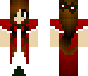 christmas holly red girl