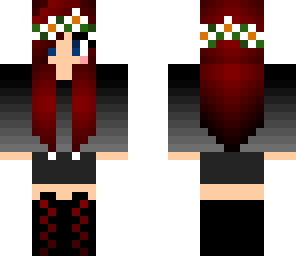 a girl with red hair