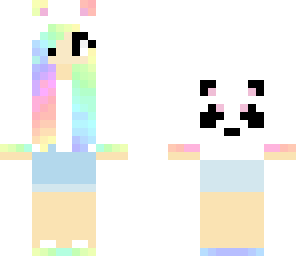 rainbow panda girl edit