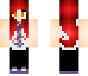 red hair girl with semi school outfit