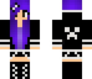 purple creeper hoodie girl