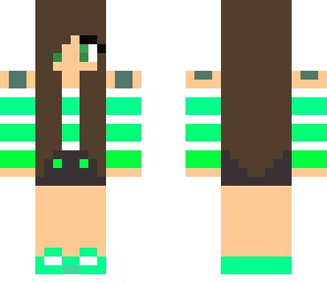 green gradient girl