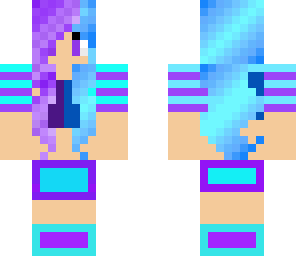 blue and purple girl