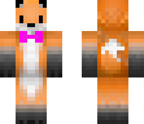 fox w pink headphones and bowtie