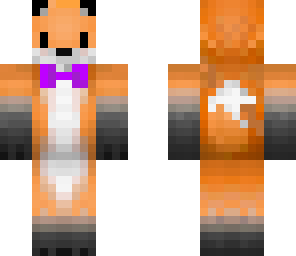fox w dark purples headphones and bowtie