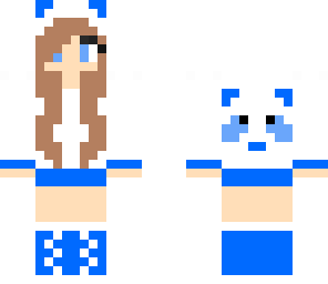 blue panda girl