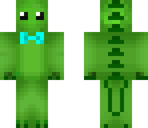 dino w bowtie cyan