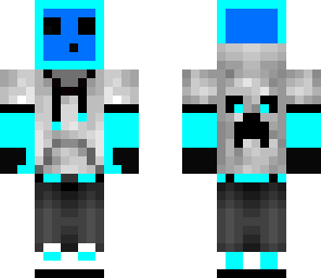 blue slime in a siut