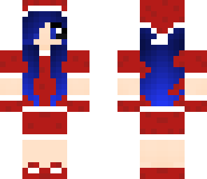 christmas girl with blue hair