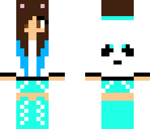 blue panda girl