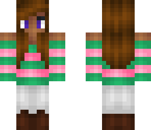 teal and pink girl