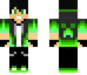 green hoodie