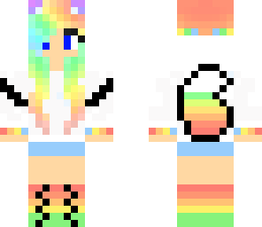 rainbow wolf girl- dm