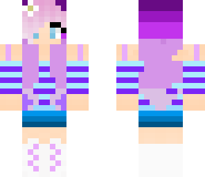 cute purple hair girl