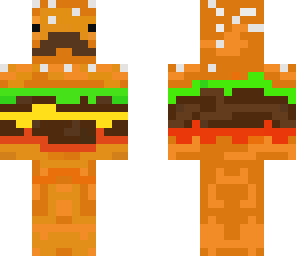 burger man with a mustache