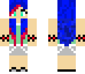 blue haired sport girl