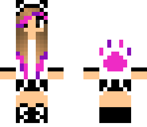pink and purple cat girl