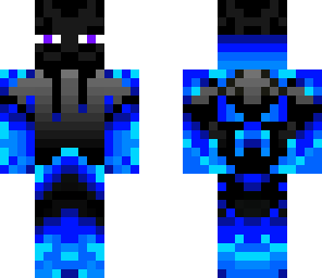 blue and purple enderman