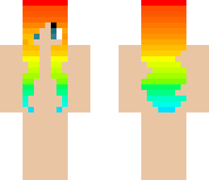 rainbow hair skin