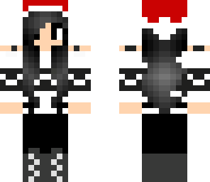 black haired girl christmas styleeeee