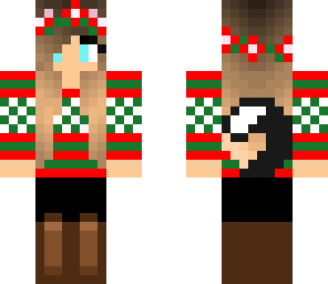 christmas neko with blue eyes