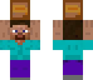 steve holding a poop block