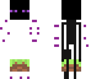 enderman holding grass block
