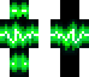 green neon enderman