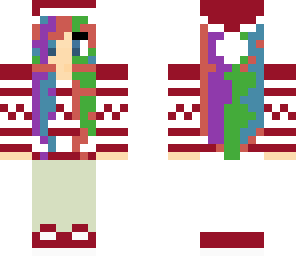x-mas girl rainbow hair