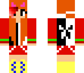 red head black-and-white creeper girl