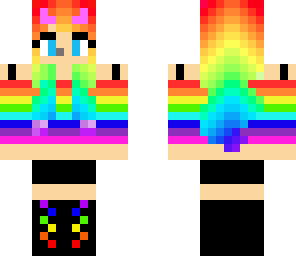rainbow cat girl