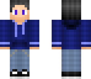 blue hoodie