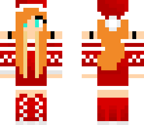 red hair  girl santa