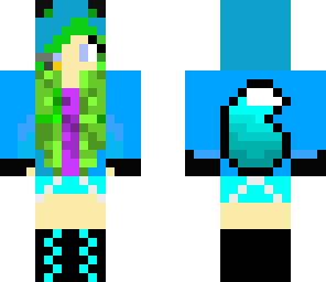 green haired warter wolf
