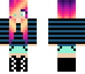 colorful haired girl