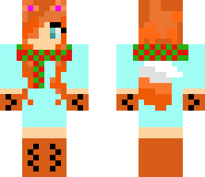 christmas fox girl
