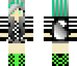 edit of green gamer wolf girl