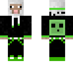 sheep in creeper hoodie