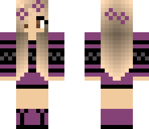 black and purple sweater girl