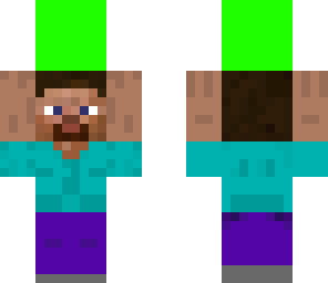 steve holding a slime
