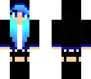 blue hoodie girl
