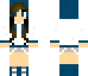girl with white and blue hoodue