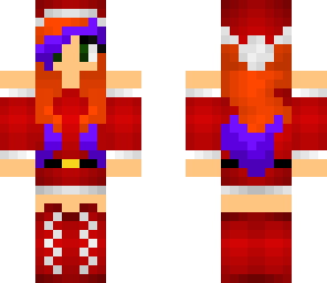 christmas girl with purple hair