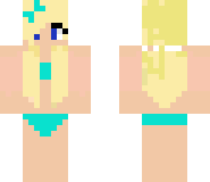 cute blue bikini girl