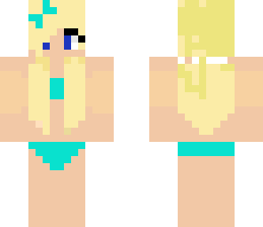 cute blue bikini girl