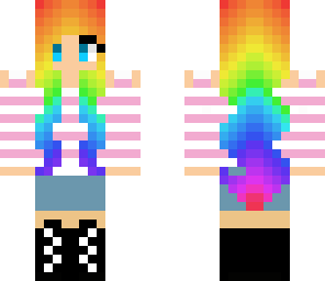 rainbow haired girl