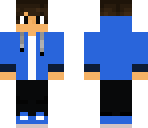blue boy with hoodie